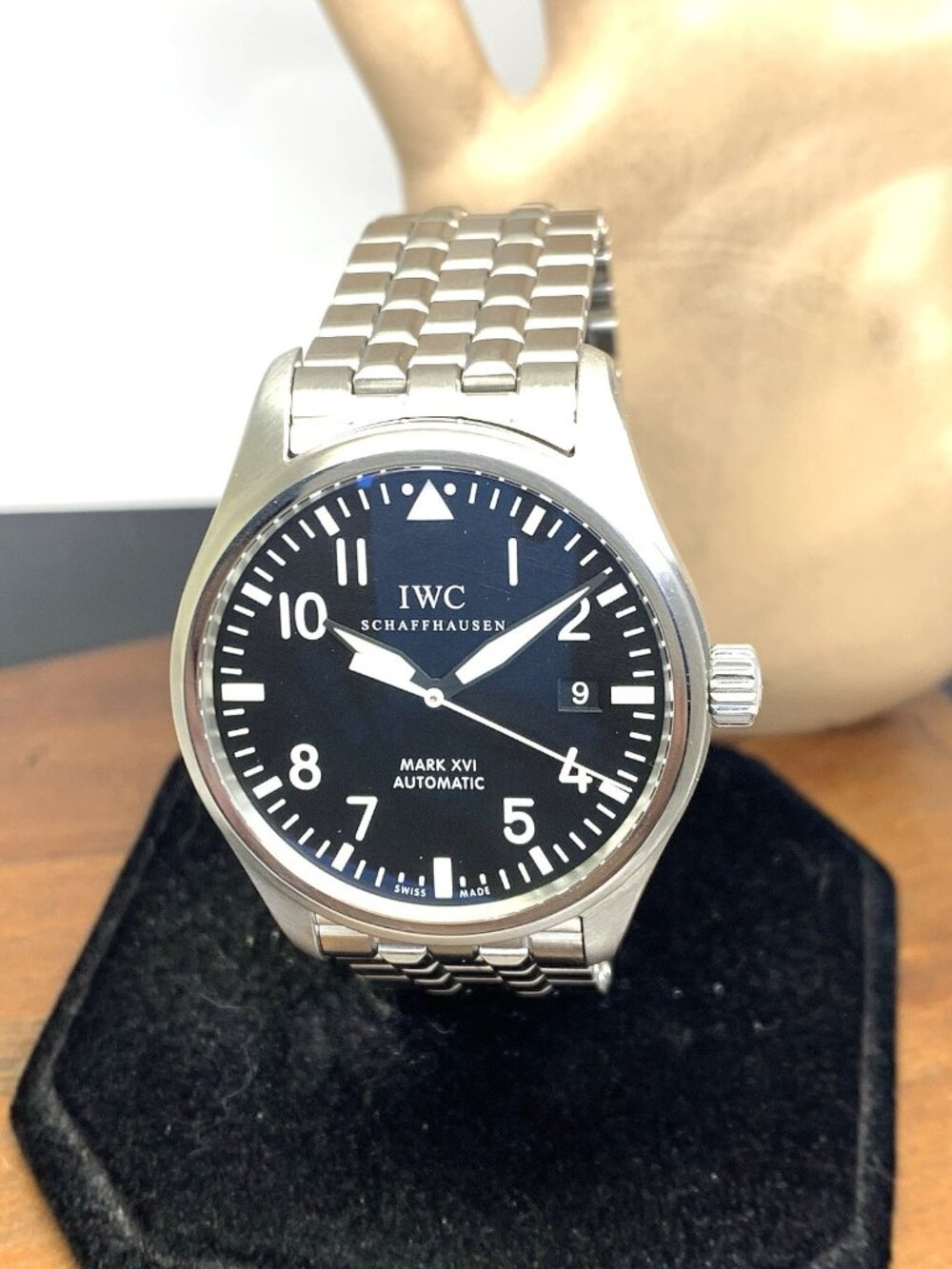IWC Mark XVI Men's Watch IWC325504 Pilot Swiss Automatic Black Dial Steel 39mm